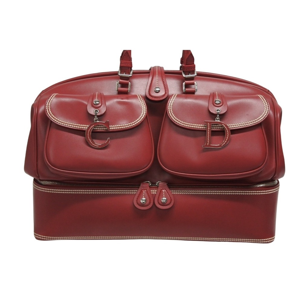 Dior Leather Christian Bag Doctors Red